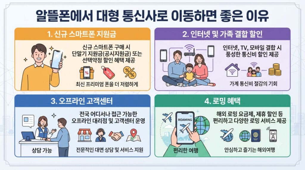 알뜰폰에서 통신사로 갈아타면 이득인 경우